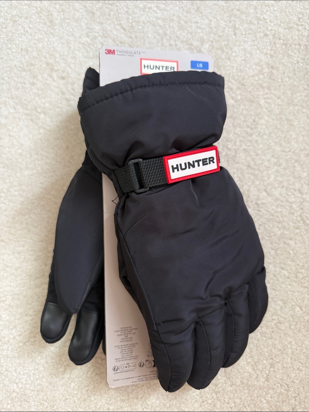 Hunter Insulated Sport Glove - Black/Large